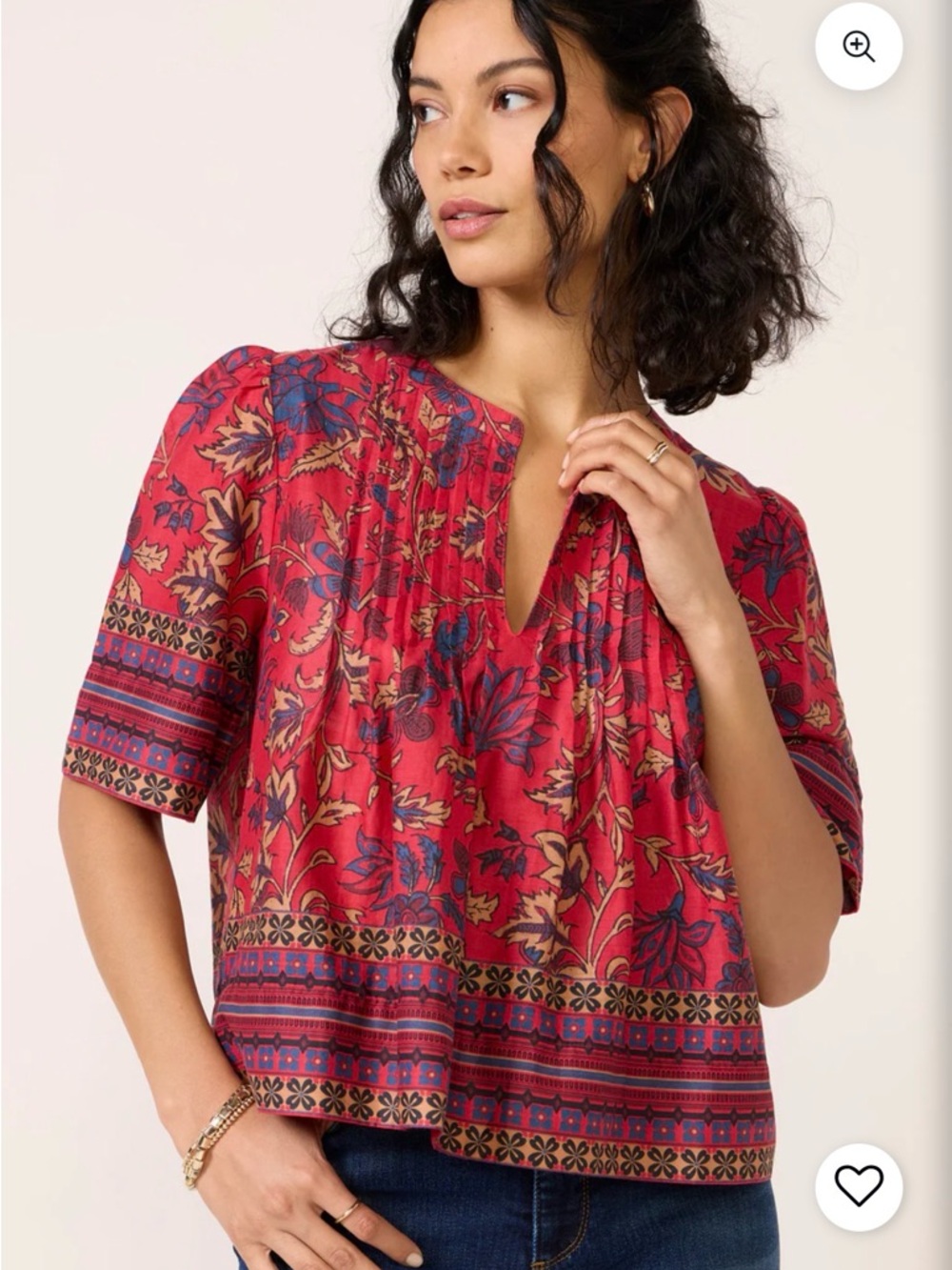 Evereve Maxine Split Neck Blouse